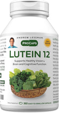 ANDREW LESSMAN Lutein 12 mg - 360 Softgels - Ultra-High Levels of Lutein. Powerful Anti-Oxidant Carotenoid. Supports Eye Health and Promotes Healthy Vision and Skin.