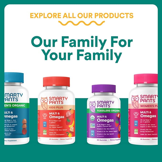 SmartyPants Prenatal Multivitamin Gummies Omega 3 (DHA/EPA) Methylfolate Biotin Vitamin D3 C Vitamin B12 B6 Vitamin A K &amp Zinc Gluten Free 90 Count (30 Day Supply)