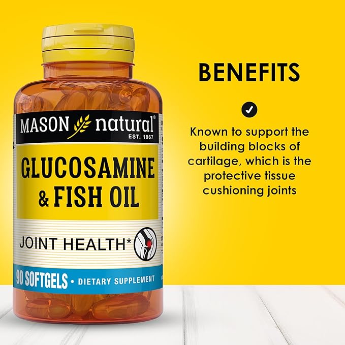 MASON NATURAL Ultimate Joint Support Bundle Glucosamine &amp Fish Oil + Glucosamine Complex with MSM 90 Softgels + 90 Capsules