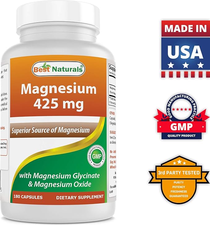 Best Naturals 5-HTP (5-hydroxytryptophan) 100 mg &amp Magnesium Glycinate 425 mg