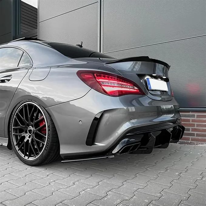 Car Rear Bumper Lower Diffuser Lip SplitterCompatible for Mercedes Benz CLA Class W117 C117 CLA220 CLA250 Sport CLA45 A-MG Sedan 2016-2019