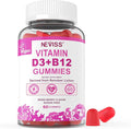 NEVISS Vegan Vitamin D3 + Vitamin B12 Gummies High Potency D3 5000IU &amp 1000 mcg Methylated B12 Vitamin D3 and B12 for Adults Support Bone Health Immune &amp Energy Supplement 60 Count