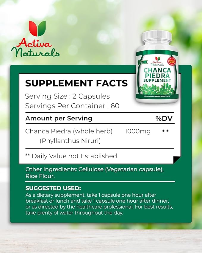 Collagen Type 2 with Chondroitin &amp Hyaluronic Acid + Chanca Piedra Capsules – Skin Hair &amp Nail Care Herbal Wellness Gallbladder &amp Kidney Support 120 Vegetable Capsules for Daily Use