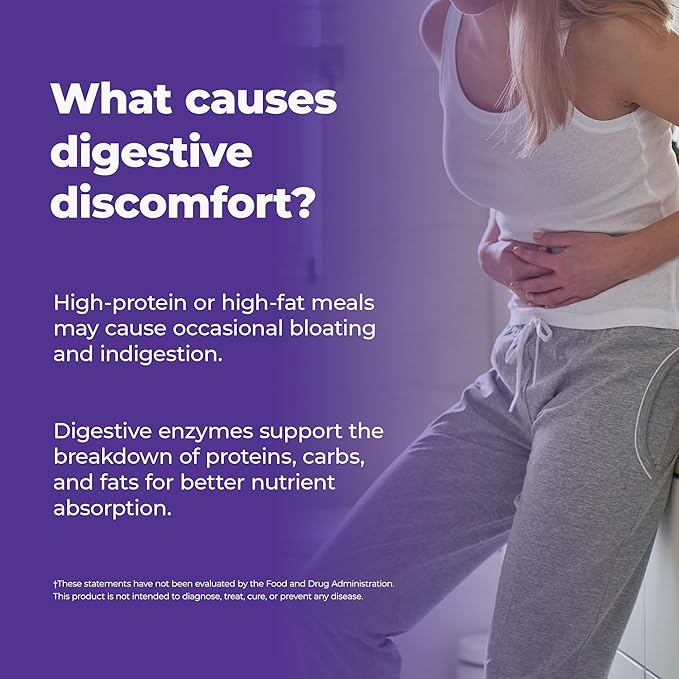 Pancreatic Digestive Enzymes 10000 Lipase USP Units – High-Potency Pancreatic Digestive Enzyme Supplement for Gas Bloating &amp Indigestion Relief– Gut Health &amp Nutrient Absorption– 50 Capsules