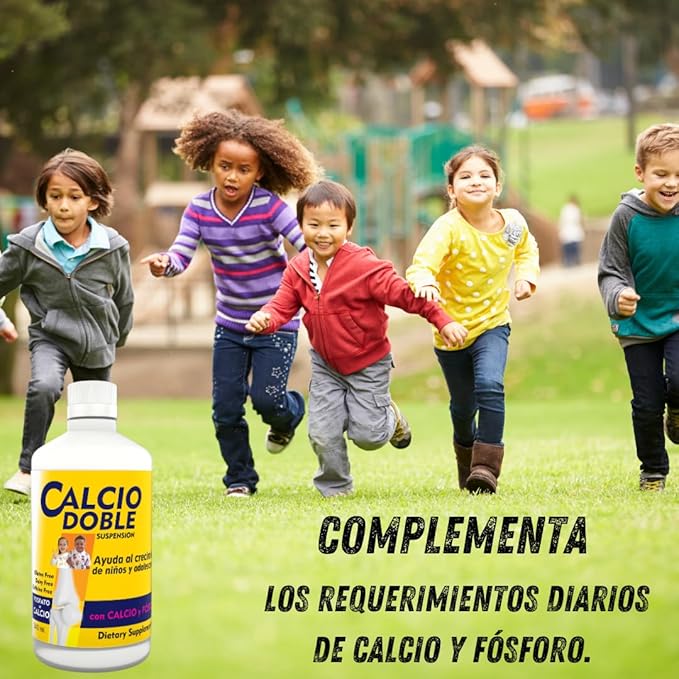 Calcio Doble con Calcio y Fósforo para Niños y Jóvenes 11.5 fl oz