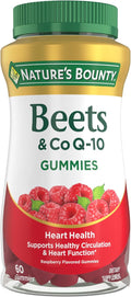 Nature’s Bounty Beets &amp Co Q-10 Gummies for Heart Health Coenzyme Q10 Beet Root Extract Supports Healthy Circulation and Heart Function Cellular Energy Production Raspberry Flavor 60 Gummies