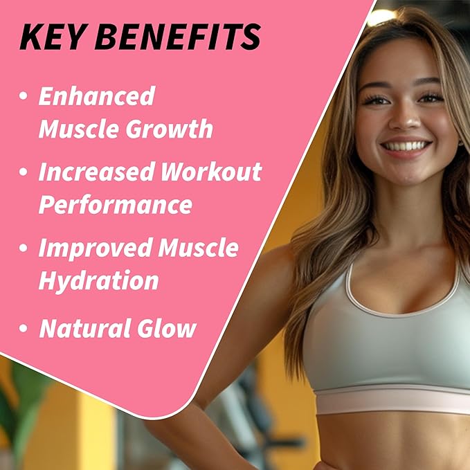 Creatine Monohydrate Powder Glute Builder Creatine for Women 3g Vegan Micronized Creatine per Serving for Energy Muscle Support 70 Servings Unflavored