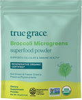 True Grace Broccoli Microgreens - 0.4 oz - Daily Superfood Powder for Cellular &amp Immune Health - Gluten &amp Soy Free Vegan Regenerative Organic Certified - 30 Servings