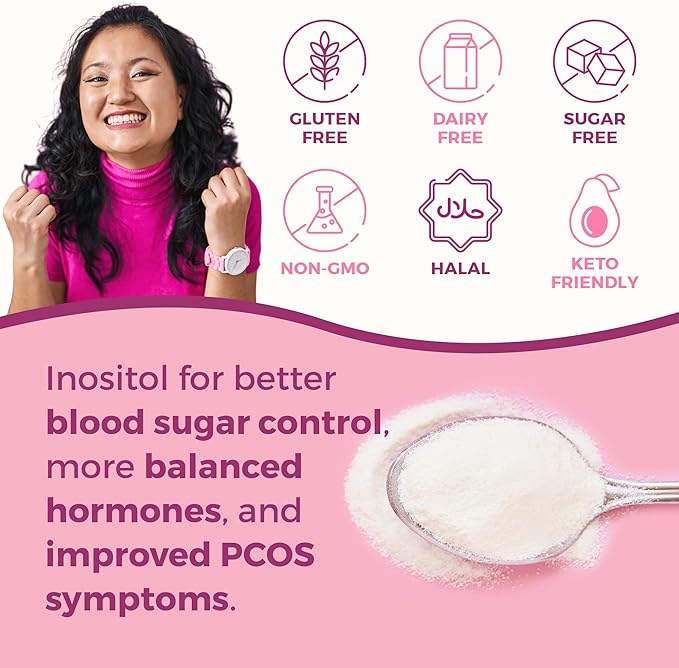VITA-PCOS Myo-Inositol &amp D-Chiro Inositol Supplement for Women – 90 Day Supply Fertility Supplements for Women PCOS Supplements OvaSupport with 40:1 Ratio MyoInositol 2000mg &amp D-Chiro 50mg