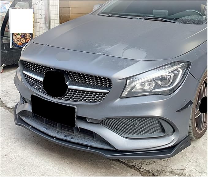 3Pcs Car Accessories Bumper Lip Side Sport Splitter Spoiler Body Kit Compatible For Benz CLA Class CLA200 CLA250 2013 15 19 2022(Carbon Fiber Look)