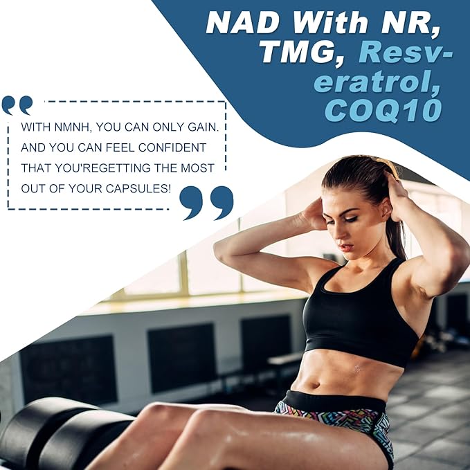 500mg NMNH NMN Supplement Alternative with NR TMG Resveratrol COQ10 NAD Supplement Anti Aging Energy Boost NAD+ Levels 120 Capsules