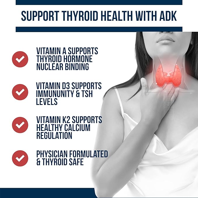 Dr. Westin Childs Thyro ADK - Thyroid Hormone Sensitivity Formula with Vitamin A D K2 (as MK4) in Organic Extra Virgin Olive Oil Base 90 Servings