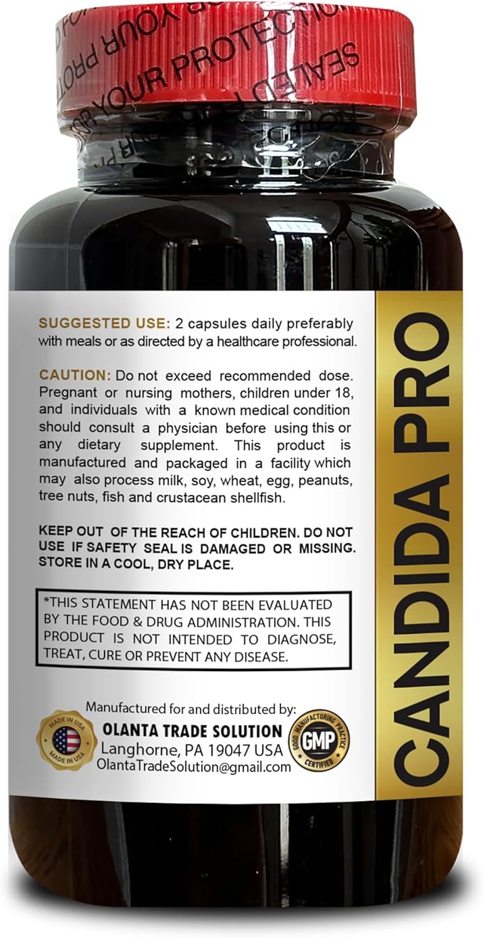 Candida Support Supplement - Enzyme Blend Natural Capsules Herbal Supplement Non-GMO Gluten Free Digestive Wellness with Wormwood - 2 Bottles 120 Capsules