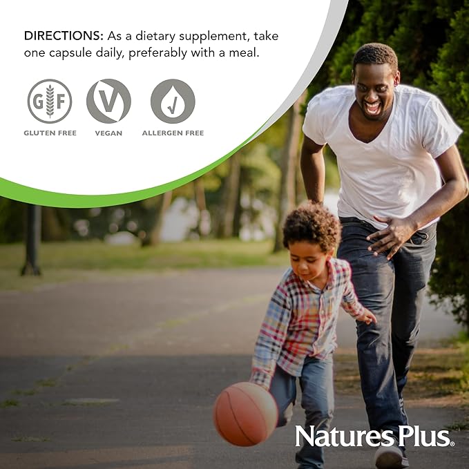 NaturesPlus Super B-50 - High-Potency B Complex Vitamin with Choline Inositol &amp PABA - Supports Energy Recovery &amp Healthy Skin and Hair - Vegan Gluten Free - 90 Capsules 90 Servings