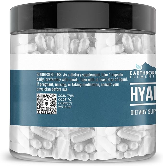 Earthborn Elements Hyaluronic Acid 200 Capsules Pure &amp Undiluted No Additives