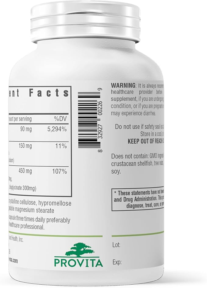 Magnesium Complex Supplement | 4-in-1 Multi with Citrate Bisglycinate Malate &amp Oxide | Complete Magnesium Supplement for Women &amp Men | Supports Muscle Bone Heart &amp Energy | 90 Capsules