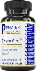 Premier Research Labs ThyroVen - Thyroid Support for Women Thyroid Support for Men Thyroid Supplement Thyroid Support Complex with Naturally-Sourced Iodine - 60 Capsules