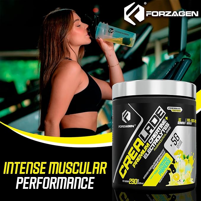 Forzagen CREA-Lade 35 Servings Premium Creatine Monohydrate with Electrolytes Flavored Lemonade Paradise