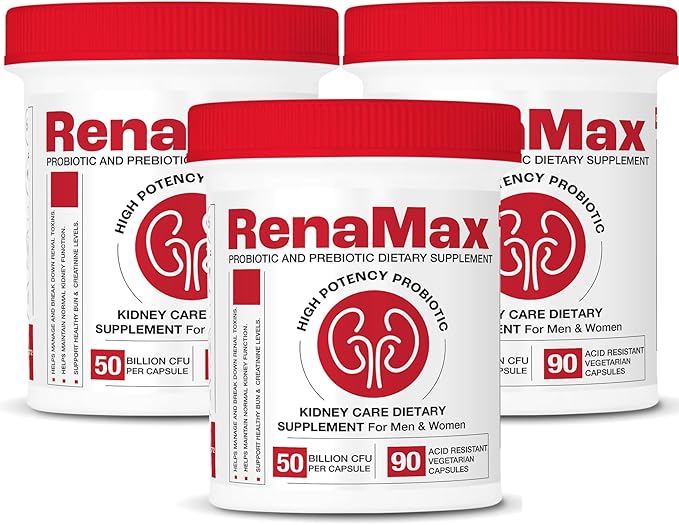Capsule Kidney Restores &amp Kidney Care Supplement - Probiotic &amp Prebiotic Supplement to Support Normal Kidney Function - 50 Billion CFU per Capsule - Made in U.S.A (270 Caps (3 Pack))
