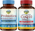 Terranics Probiotics &amp CoQ10 Bundle Heart &amp Digestion Health 60 Billion Probiotics Bioactive Coenzyme Q10 200mg Extra Virgin Olive Oil Bundle &amp Save