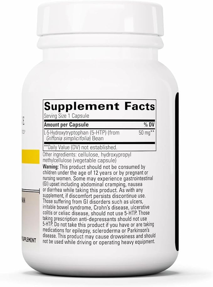 Integrative Therapeutics 5-HTP - Supplement that Supports a Healthy Outlook &amp Restful Sleep* - Vegan Dairy-Free &amp Gluten-Free - 60 Capsules (60 Servings)
