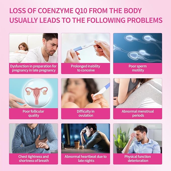DRAUSTIN Coenzyme Q10 Preparation for Pregnancy Reduction 200mg Mitochondrial PQQ Folic Acid Imported from The United States 60 Count