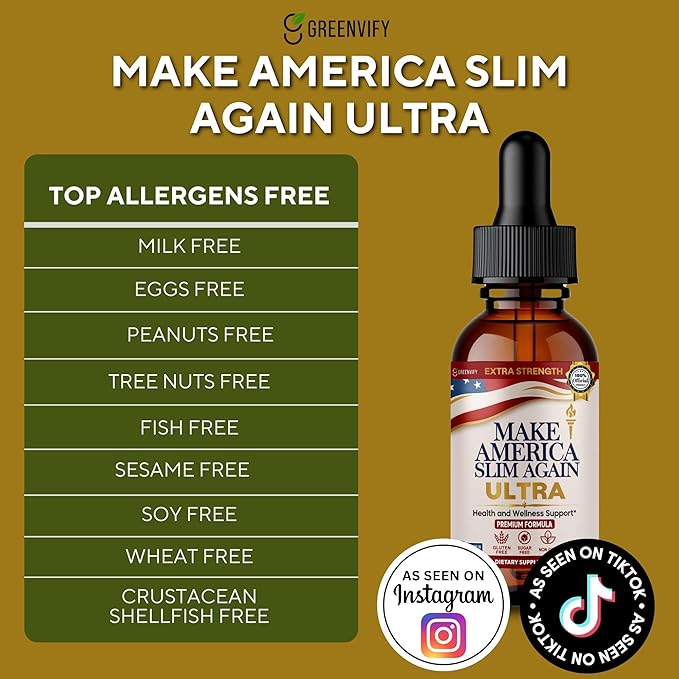 Make America Slim Again Ultra Extra Strength Dietary Supplement 60 Servings 2 fl oz (5)