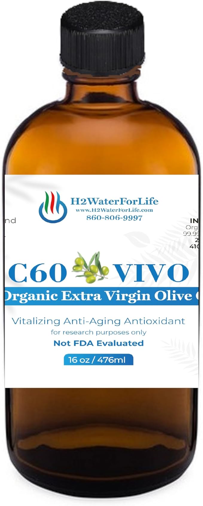 H2 WATER FOR LIFE C60 VIVO (16 oz Olive)