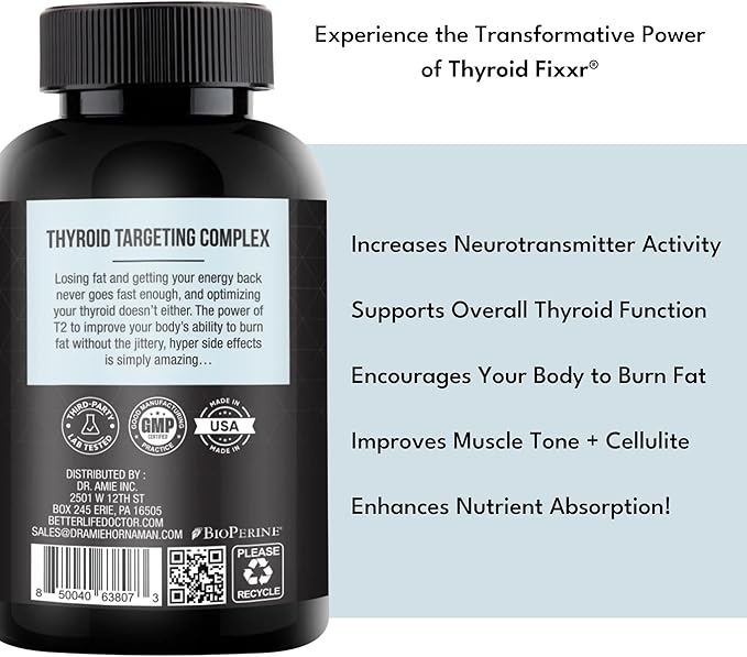 Thyroid Support by Dr. Amie | T2 Thyroid Supplement | 30 Day Supply 60 Capsules