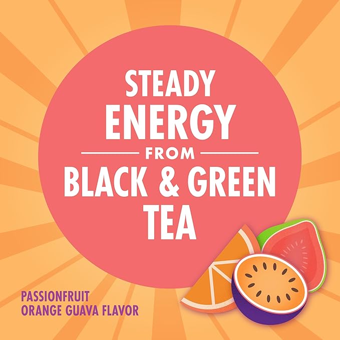 V8 +Energy Passionfruit Orange Guava Juice Energy Drink 8 fl oz Can (24 Pack)