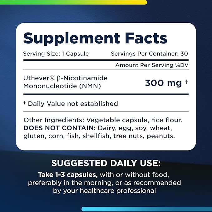 ProHealth NMN Pro 300 (30 Capsules) Clinically Studied Uthever® NMN. NAD+ Precursor for Cellular Energy Mitochondrial Support &amp Healthy Aging. USA Manufactured Triple Lab-Tested