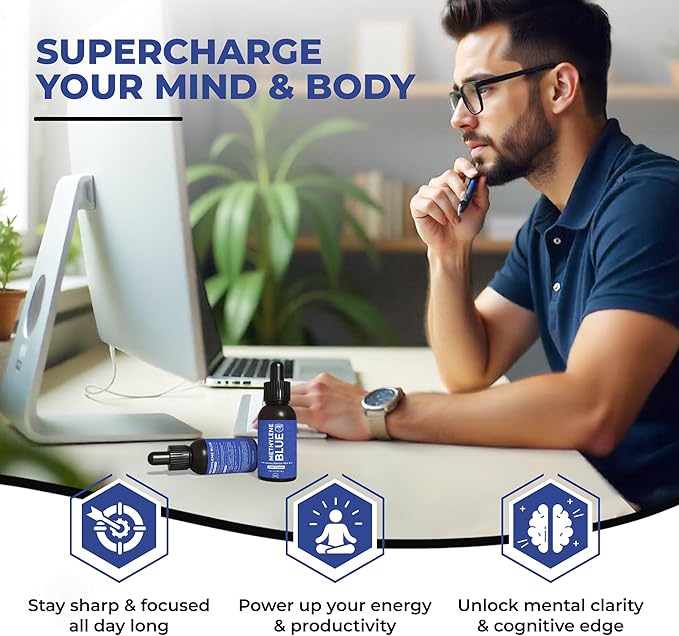 Methylene Blue Drops 2oz 1% USP (Pharmaceutical Grade) - Enhance Focus &amp Vitality Naturally