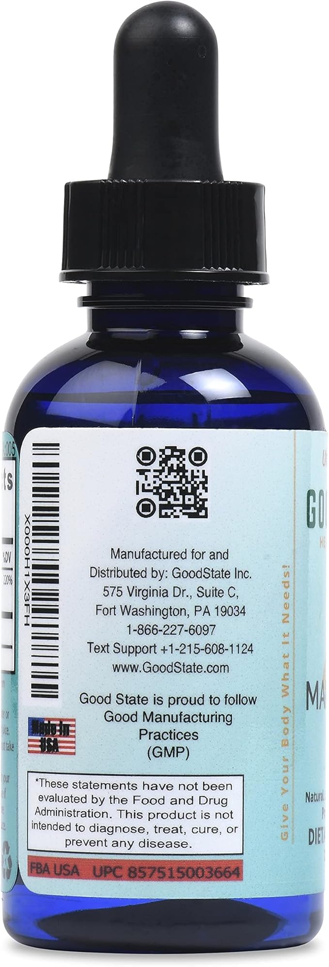 Good State Liquid Ionic Manganese Ultra Concentrate (10 Drops Equals 5 mg - 118 Servings Per Bottle) 2 Fl Oz