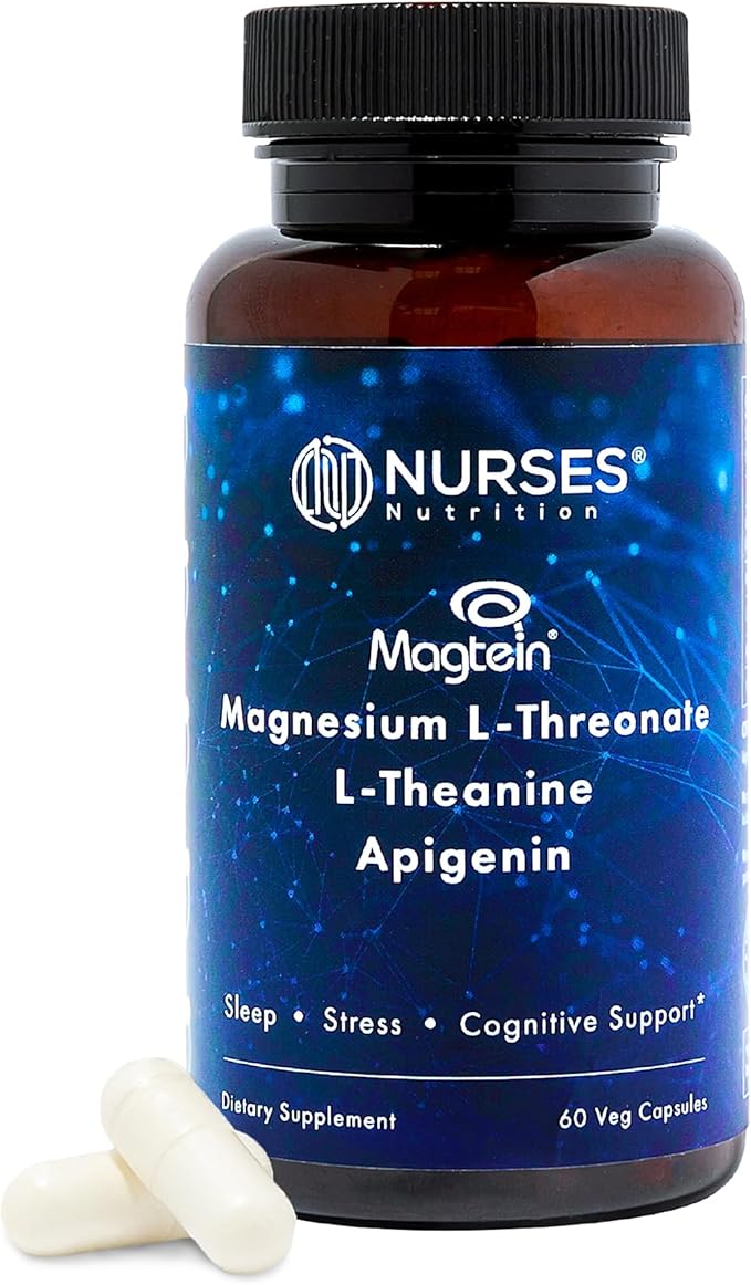 Clinically Studied – Premium High Absorption Magnesium Sleep Supplement – Magnesium L-Threonate L-Theanine Apigenin – Sleep &amp Stress Support – Third Party Tested – Made in USA – Gluten Free