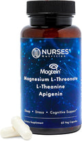 Clinically Studied – Premium High Absorption Magnesium Sleep Supplement – Magnesium L-Threonate L-Theanine Apigenin – Sleep &amp Stress Support – Third Party Tested – Made in USA – Gluten Free