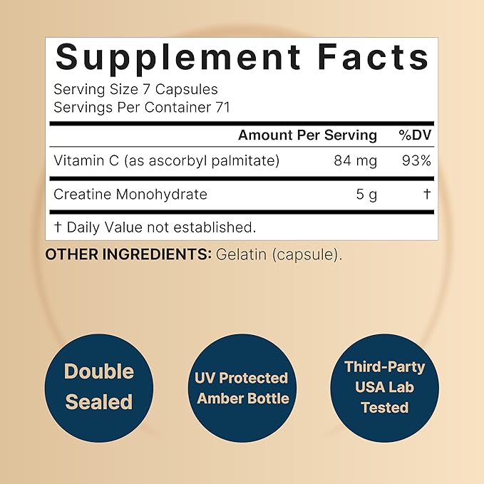 NatureBell Creatine Monohydrate Capsules 5000mg Per Serving 500 Count | Micronized Unflavored Creatine Pills | Pre-Workout &amp Muscle Strength Support | Easy to Swallow Filler-Free | 71 Servings