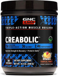 GNC AMP Creabolic - Creatine Monohydrate Powder - High-Potency 5g Creatine with HMB &amp PeptiStrong - Triple Action Muscle Formula - No Added Sugars - Tropical Punch - 30 Servings
