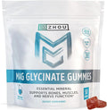 Zhou Mag Gly Gummies - Magnesium Glycinate Gummies for Women &amp Men Cellular Energy Support Muscle &amp Nerve Function Support Vegan Gluten Free Natural Fruit Punch Flavor - 50 Count