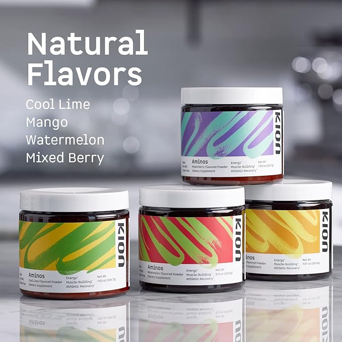 Kion Aminos Essential Amino Acids Powder - Amino Acid Nutritional Supplements Aminos Powder Essential Amino Energy No Caffeine EAAs Amino Acids Powder BCAA EAA - 30 Servings Mango