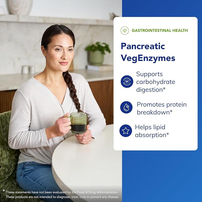Pure Encapsulations Pancreatic VegEnzymes | Hypoallergenic Supplement for Carbohydrate Lipid and Protein Digestion | 180 Capsules