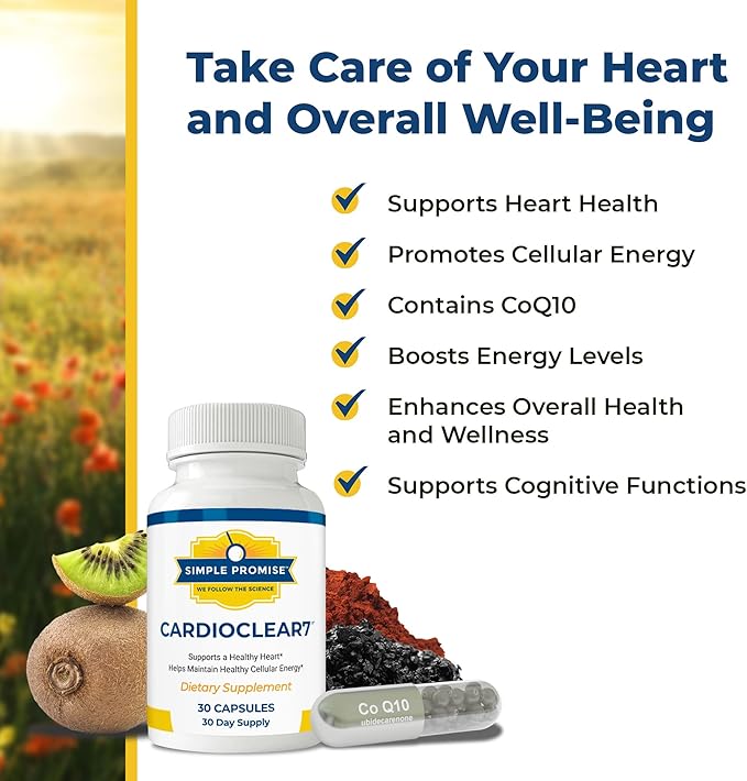 Simple Promise Heart &amp Liver Wellness Bundle – Supports Cardiovascular &amp Metabolic Health – CardioClear7 &amp Levitox for Heart Health Liver Support Circulation &amp Energy – 30 &amp 60 C