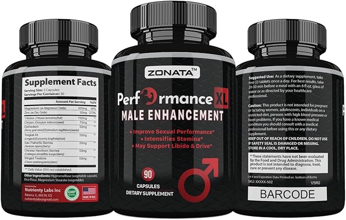 Performance XL Male Pills Advanced Formula* Performance XL Dietary Supplement 90 Capsules