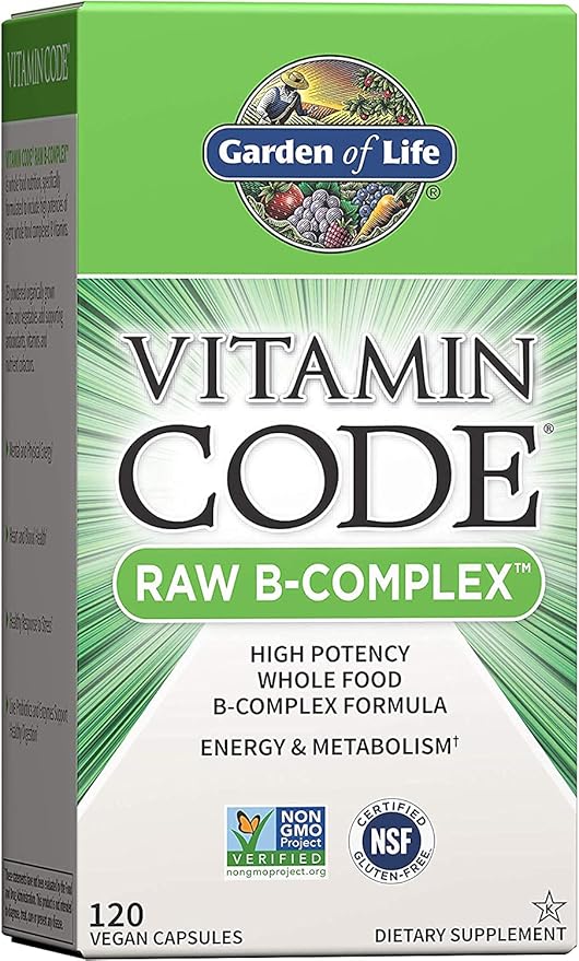 Garden of Life Dr. Formulated Probiotics Mood+ Acidophilus Probiotic Supplement &amp Vitamin B Complex - Vitamin Code Raw B Complex - 120 Vegan Capsules