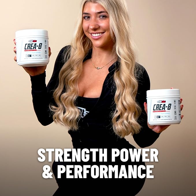 EHP Labs CREA-8 Micronized Creatine Monohydrate Powder - Unflavored Creatine Powder for Muscle Growth Increased Strength Enhanced Energy Output and Improved Performance - 100 Servings (500g)