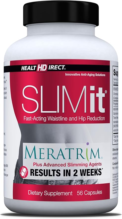 HEALTH DIRECT - SLIMit with Meratrim - Natural metabolic for Women &amp Men - Targets Fat Cells Supports Metabolic Health - 56 Capsules