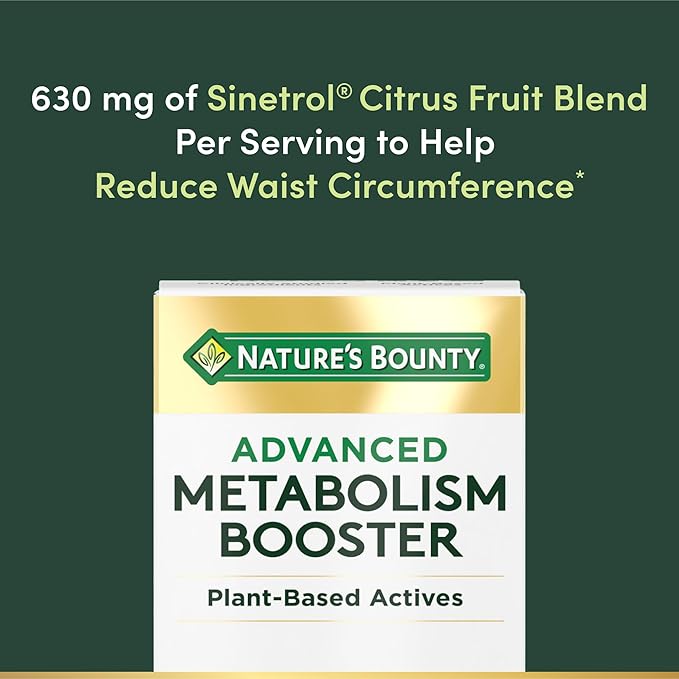 Nature's Bounty Advanced Metabolism Booster Helps Support Healthy Metabolism &amp Fat Loss 60 Capsules