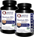 QNL Quantum HCL - Betaine HCl Capsules for Digestive Aid - Supports Gastric Acid Secretion - Digestion Supplement That Aids Nutrient Absorption - 90 Vegetarian Capsules (2 Pack)