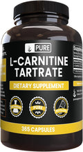 PURE ORIGINAL INGREDIENTS L-Carnitine Tartrate (365 Capsules) No Magnesium Or Rice Fillers Always Pure Lab Verified