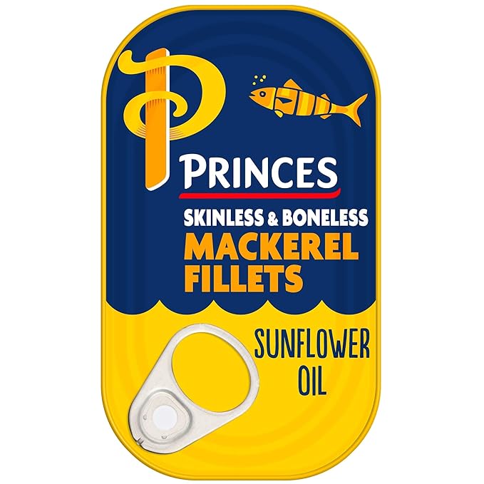 Princes Mackerel Fillets in Sunflower Oil 125g Case of 10