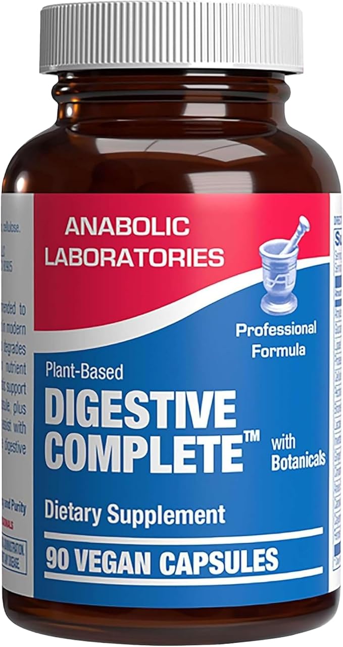 Plant Based Multi Digestive Enzymes Supplement - Clinically Formulated Digestion Supplement with Soothing Herbs and Enzymes for Women and Men for Protein Carb &amp Fat Digestive Complete (90ct)